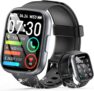 Smart Watch for Men Women Answer/Make Call, 1.95 HD Fitness Watch with Heart Rate/Sleep/Stress Monitor, 2026 Activity Tracker with 110 Sport Modes, IP68 Waterproof Smartwatch for Android iOS, Black