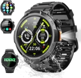 Smart Watches for Men (Answer/Make Call), 1.53 HD Military Smartwatch, 50 Days Extra-Long Battery Life Fitness Watch , Flashlight/110Sports/Heart Rate/Sleep Monitor/IP68 Waterproof Android iOS