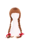 Smiffys Annabelle Long Plaited Auburn Wig with Ribbons