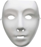 Smiffys Robot Mask, White on Elastic, Eyemasks Fancy Dress, Adult Dress Up Masks