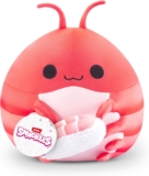 Snackles Non-Licensed Series 1 8-inch Plush Prawn with Ebi Sushi (RACHEL) by ZURU, Plush with Snack Accessory