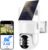 Solar Camera Outdoor Wireless, 5G WiFi Solar Security Cameras for Home Security Battery Powered, Color Night Vision, 360 View Pan Tilt PTZ, PIR Human Motion Detection Alerts, Siren Alarm, 2-way Talk