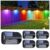 Solar Fence Lights, 4 Pack Wall Solar Lights Outdoor Garden Fence with White Light and Multi-Color Lights