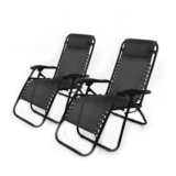 Solterra Grey Zero Gravity Chair Garden Sunloungers