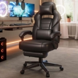 Songmics Adjustable Ergonomic Gaming Chair with Extendable Footrest
