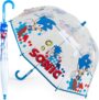 Sonic The Hedgehog Umbrella – Folding Dome Birdcage Kids Umbrella Boys and Girls – Lightweight Travel with J-Handle – Official Merchandise