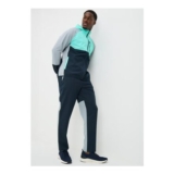 Souluxe Navy Woven Panel Co Ord Jogging Bottoms Grey