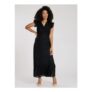 South Beach Black Zebra Jacquard Wrap Midi Dress