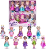 Sparkle Girlz Fantasy Little Friends Set of 10 Dolls by ZURU, 11 cm