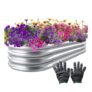 Speedwellstar Raised Galvanised Steel Garden Bed Kit 1.2m with Gloves