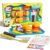 SpongeBob Krusty Krab Interactive Play Kitchen Set – Krabby Patty Playset, Kids Play Food, Burgers, Fries, Drinks & 2 Spatulas