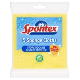 Spontex 5 x Sponge Cloths, 19.4 x 18cm (S&S £1.27)