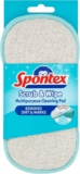 Spontex Scrub & Wipe Cleaning Pad Microfibre Cloth Side & Non Scratch Scourer Side Versatile & Reusable Cleaning Products 1 Count