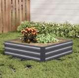 Square Garden Metal Raised Bed – Grey – Sold & Shipped by FURNITURE SPOT LTD
