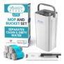 SqueezyPeasy Lite Flat Mop and Bucket Set