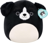 Squishmallows Original 12-Inch Paulie the Black Fuzzy Dog Collectable Cute Plush Toy, Cuddly Toys for Children, Soft Toys, Cute Teddies Suitable for Girls and Boys Ages 3