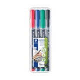 Staedtler Lumocolor Permanent Pen 1.0mm, Assorted Colours, Pack of 4