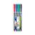 Staedtler Lumocolor Permanent Pen 1.0mm, Assorted Colours, Pack of 4