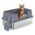 Stainless Steel Cat Litter Tray with Scoop, XL, Grey