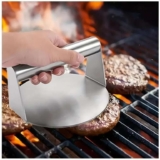 Stainless steel non-stick smash burger press 5.5 for griddle & BBQ Free delivery over £15 Amazon Haul