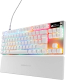 SteelSeries Apex Pro TKL Gen 3 – White Gaming Keyboard – Adjustable Hall Effect Switches OmniPoint 3.0 – Game-Ready Presets – Rapid Trigger