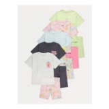 Sticker T-Shirt and Cycling Shorts Outfit (5-Pack)