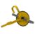 Stoplock Wheel Clamp HG 400-00 – Anti-Theft Lock Device for Small-Wheeled Cars Caravans Trailers With 13 to 15 Wheels , Yellow