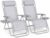 Straame Zero Gravity Chairs Set of 2,Folding Reclining Garden Chairs, Textilene Outdoor Chair, Lockable 170 Sun Loungers for Garden, Steel Frame, 150 kg Max Load(Classic, Silver Grey)