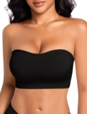 Strapless Bras for Women Non Wired Bandeau Bra Padded Wireless Seamless Strapless Bra Push Up Multiway Tube Top Bralette