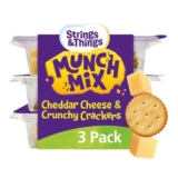 Strings & Things Munch Mix Cheddar Cheese & Crunchy Crackers 90g (3 x 30 g)