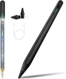 Stylus Pen for Apple iPad 2018-2025, Fast Charging Pencil with High Precision & Tilt Sensitivity & Palm Rejection, for iPad 11 A16/10/9/8/7/6th Gen, Pro 12.9/11/13 Inch M4, Air 3/4/5/M2/M3, Black