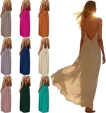 Summer Dresses for Women UK 2026 Causal O-Neck Button Sleeveless Vacation Floral Fashion Elegant Beach Boho Printing Dress with Pockets Ladies Maxi Holiday Party Club Dresses Plus Size Clothing