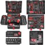 Sundpey 132-PCs Car Tool Kit – General Basic Portable Home and Automotive Repair Tool Set with Drawer for Men Women with Pickup & Hook & Fastener & Valve Stem Removal Tools for Car RV Truck Motorcycle