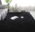 Super Fluffy Soft Touch Living Room Rug Thickened Washable Anti-Skid Carpet with 8 Anti Slip Stickers – Black 120 x 180 cm