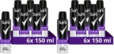 Sure Men Active Dry Anti-perspirant Deodorant Aerosol 48h Protection Anti-Perspirant Deodorant Spray – 6 x 150ml (Pack of 2)