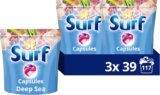 Surf 3 in 1 Deep Sea Laundry Washing Detergent Capsules joy-infused fragrance with natural essential oils lasting up to 12 hours in wear for brilliantly clean results 117 washes (3x 39)