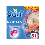 Surf 3 in 1 Laundry Washing Capsules Deep Sea 51 Washes