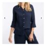 Suria Double Cloth Shirt Navy