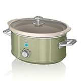 Swan SF17021GN Retro Slow Cooker with 3 Temperature Settings (green 3.5l)