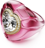 Swarovski Dulcis Collection Cocktail Ring, Heart cut, Pavé, Heart, Pink