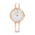 Swarovski White Crystalline Delight Rose Gold Bracelet Watch