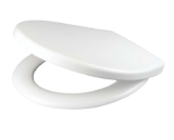 Swirl Soft-Close with Quick-Release Toilet Seat Stainless Steel & Plastic White. Free C&C