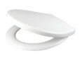 Swirl Soft-Close with Quick-Release Toilet Seat Stainless Steel & Plastic White. Free C&C