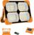 T-SUN 100W Rechargeable Solar Work Lights, 348 LEDs Portable Solar Flood Lights Outdoor with USB IP66 Waterproof 6000mAh 5000LM 4 Light Modes and Magnetic Suction for Yard, Garage, Fishing, Hiking