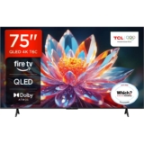 TCL 75T6C-UK 75 QLED Smart Television, 4K Ultra HD, Grey, F Rated 75 QLED Smart Television, 4K Ultra HD, Grey, F Rated