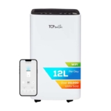 TCP Smart Dehumidifier 12L/Day, WiFi & App Control, HEPA Filter, 2L Tank, Removes Damp, Mould & Condensation