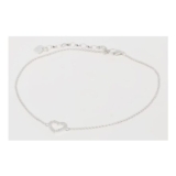THOMAS SABO Sterling Silver Embellished Heart Anklet