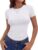 TNNZEET Womens Y2K Basic Top Going Out Crop T Shirt Short Sleeve Crew Neck Clothing for Fashion UK