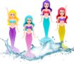 TOPWAYS Pool Diving Toy Set 4 Diving Crystal Mermaids Diving Torpedoes Swimming Underwater Pool Training Toys Diving Games Training Childrens Gifts (Mermaid (Crystal))