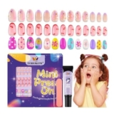 TOROKOM Kids Press-on Nails Kit, 78 Pieces with Builder Glue